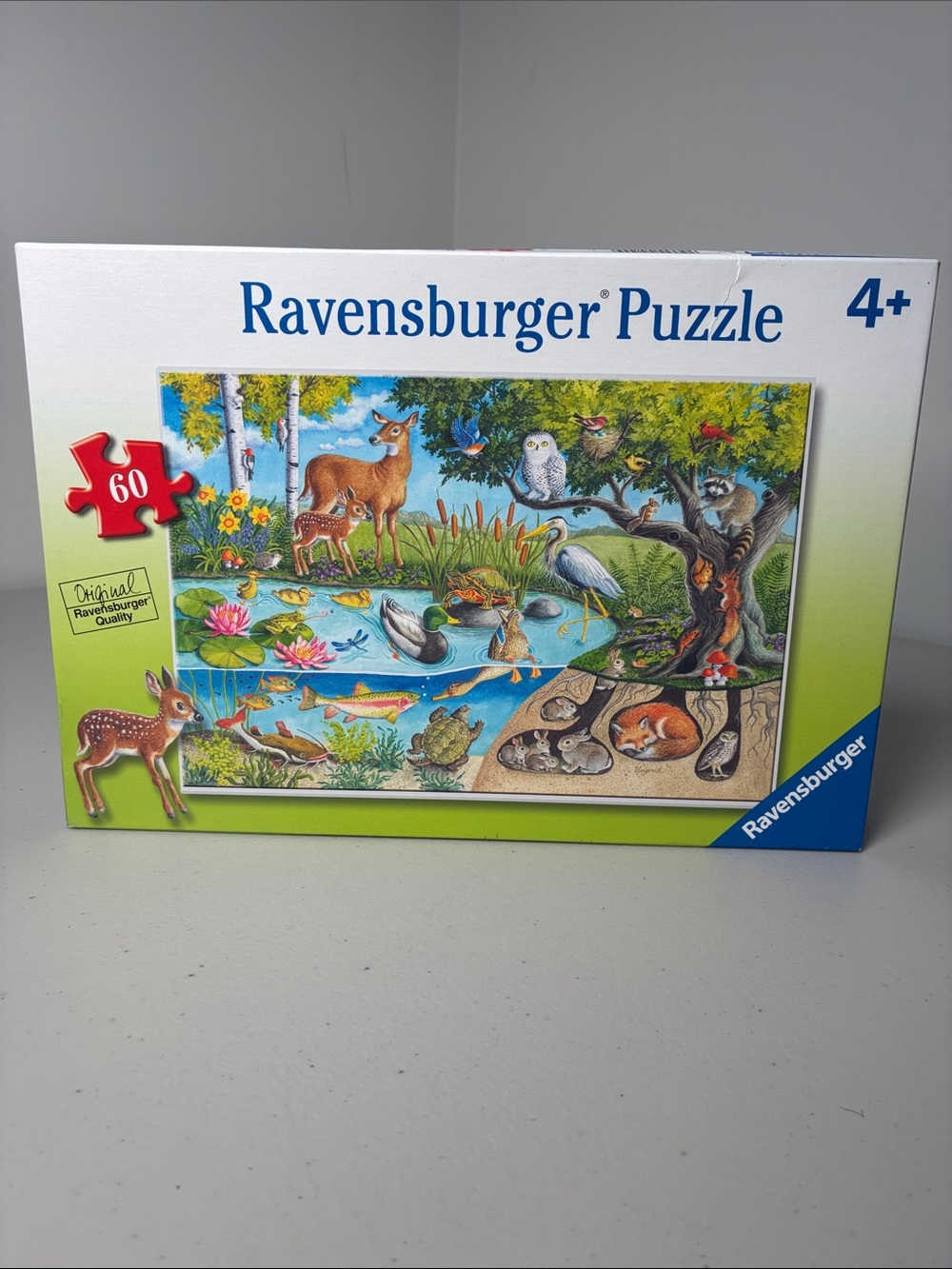 Ravensburger Bird & Woodland Animals Puzzle - Green White Blue Artwork